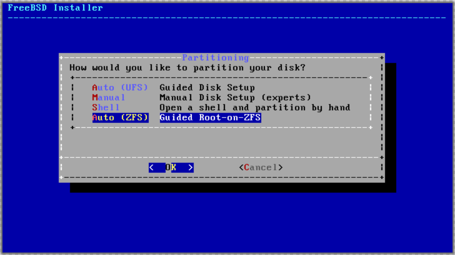 FreeBSD partition selection