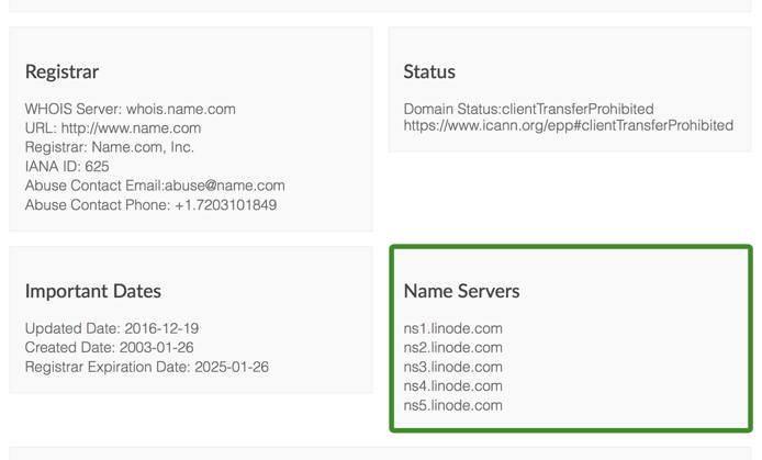 linode.com nameservers